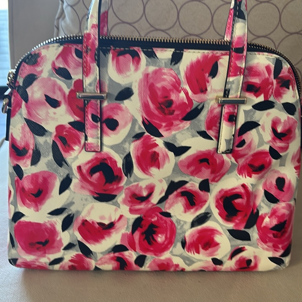 Kate Spade | Cedar street Maise Floral Pink and Black Handbag - Picture 5 of 11